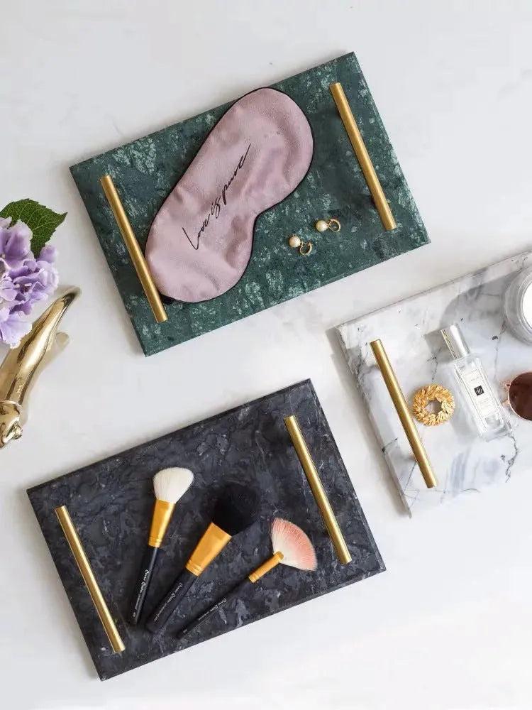 Marble Dessert Pastry Tray Display Tray Jewelry Storage Tray Tray Storage Tray - Bellarte Enchanté Marble Dessert Pastry Tray Display Tray Jewelry Storage Tray Tray Storage Tray